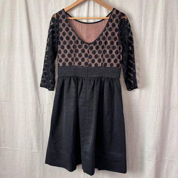 ELIZA J Women Polka Dot Whimsigoth Fit & Flare Midi Dress Size 10 Wedding‎ Retro - Picture 2 of 10